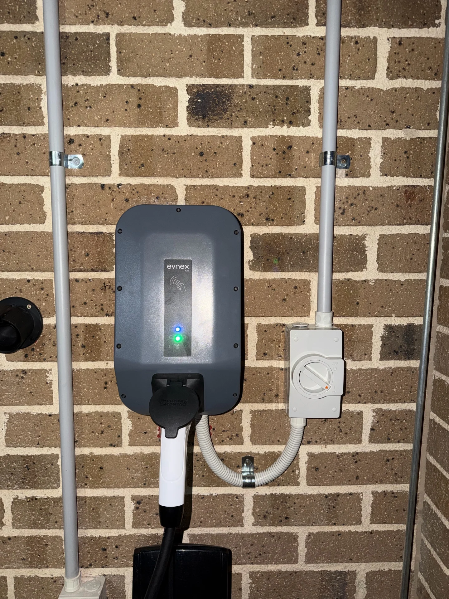 Evnex home charger installation by Voltra Electrical