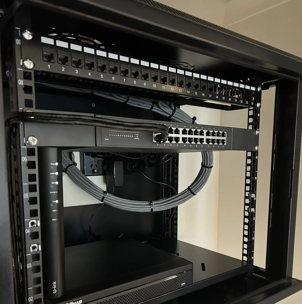 Data cabling & network rack — Bundoora VIC